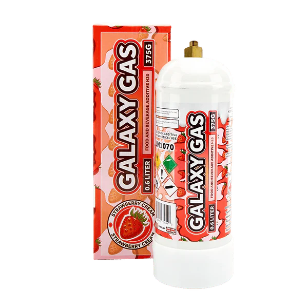 Galaxy Gas 0.6L 375g Strawberry Cream with Packaging
