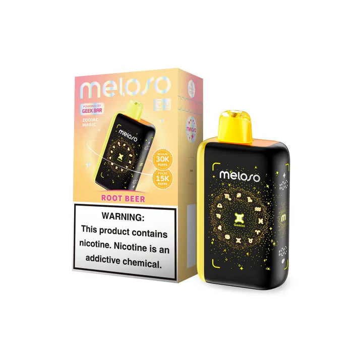 Geek Bar Meloso 30K Puff 5Ct Root Beer with packaging 