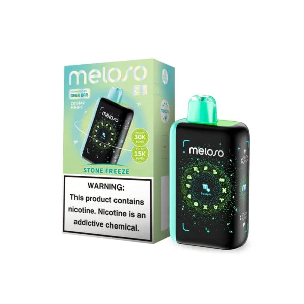 Geek Bar Meloso 30K Puff 5Ct Stone Freeze with packaging