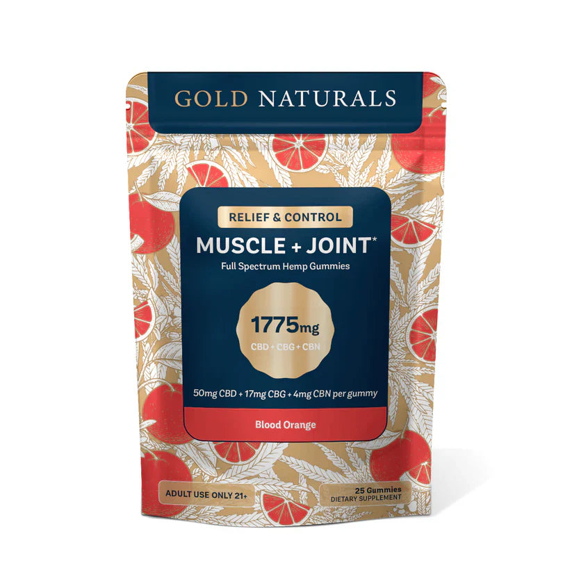 Gold Naturals D9 Gummies 1Ct Blood Orange (Muscle + Joints)