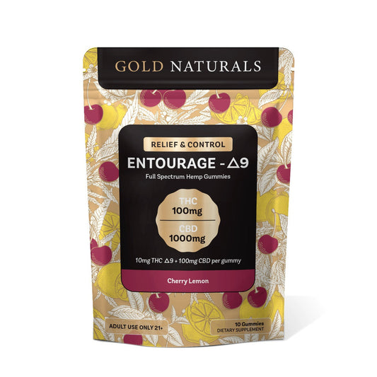Gold Naturals Entourage D9 Gummies 1Ct Cherry Lemon(Relief & Control)