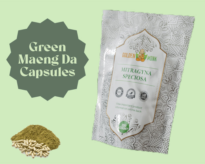 Golden Monk Mitragyna Speciosa  Green Maeng Da (250 Ct) (Capsules)