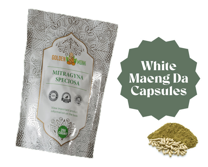 Golden Monk Mitragyna Speciosa  White Maeng Da (250 Ct) (Capsules)