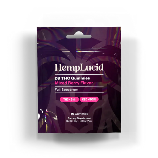 Hemplucid D9 Thc Pack (10 Gummies) Mixed Berry Flavor