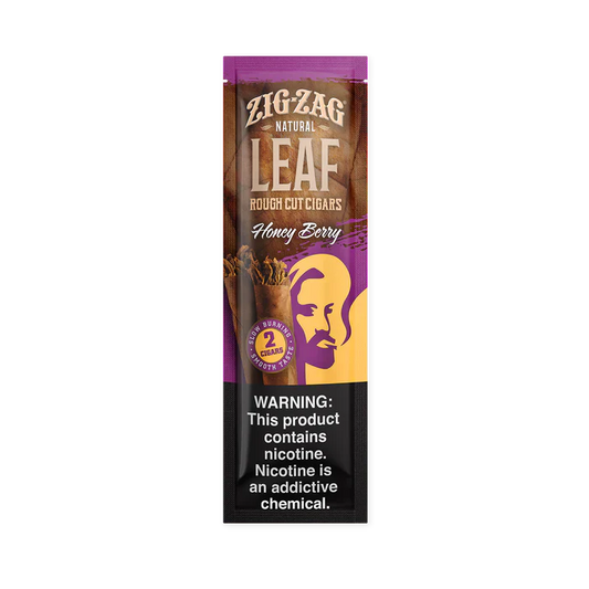 Zig-zag Natural Leaf Rough Cut Cigars Honey Berry