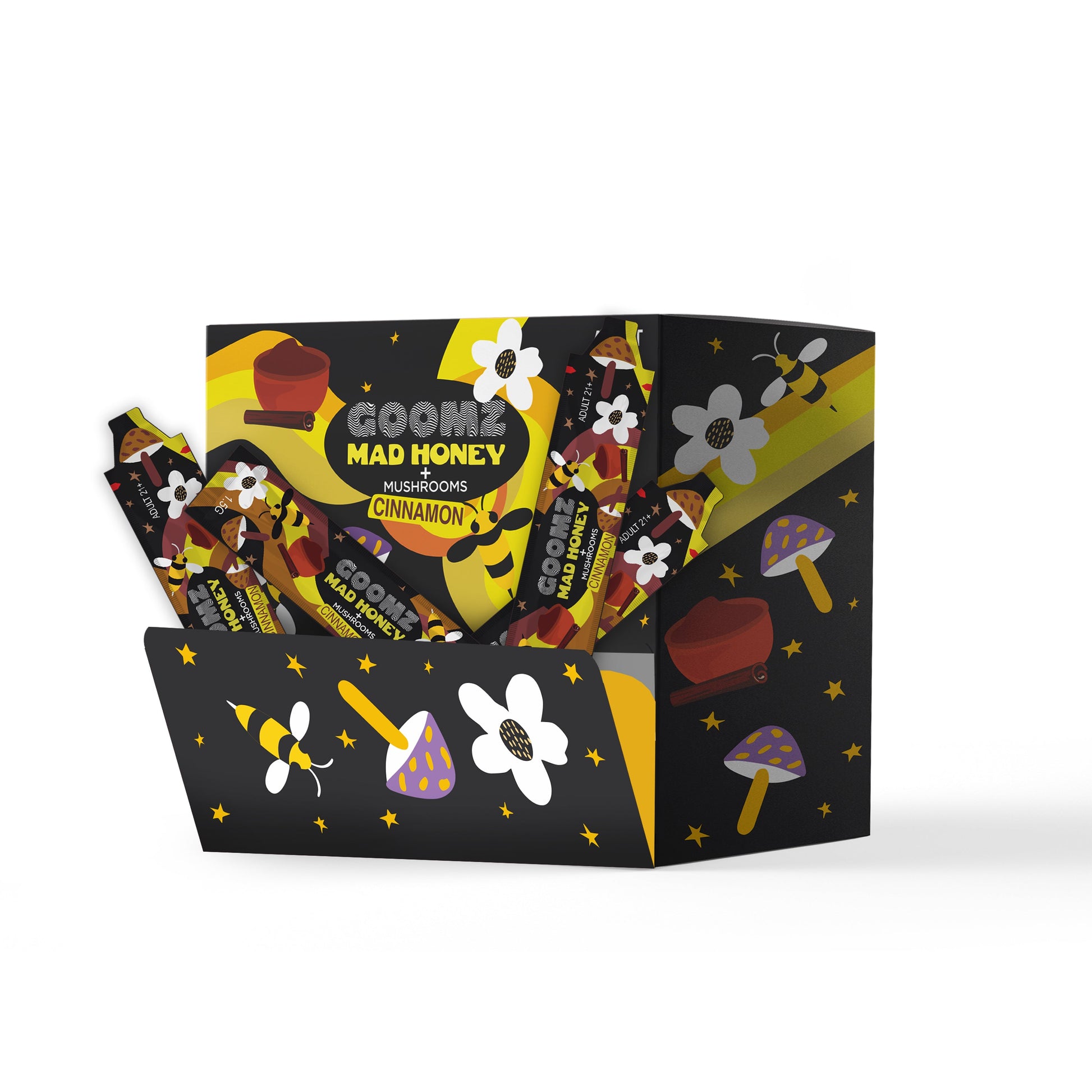 Goomz Mad Honey and Mushrooms 40ct Cinnamon with Packaging