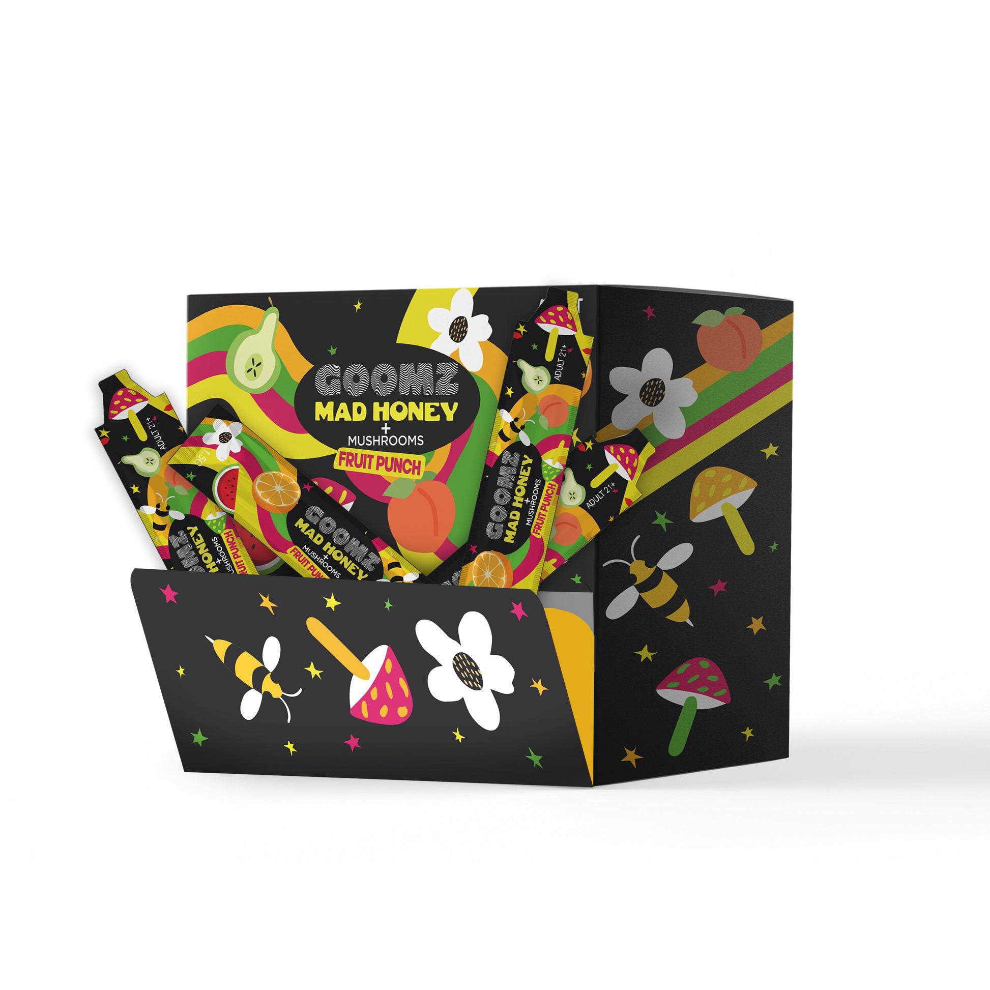 Goomz Mad Honey and Mushrooms 40ct Fruit Punch with Packaging