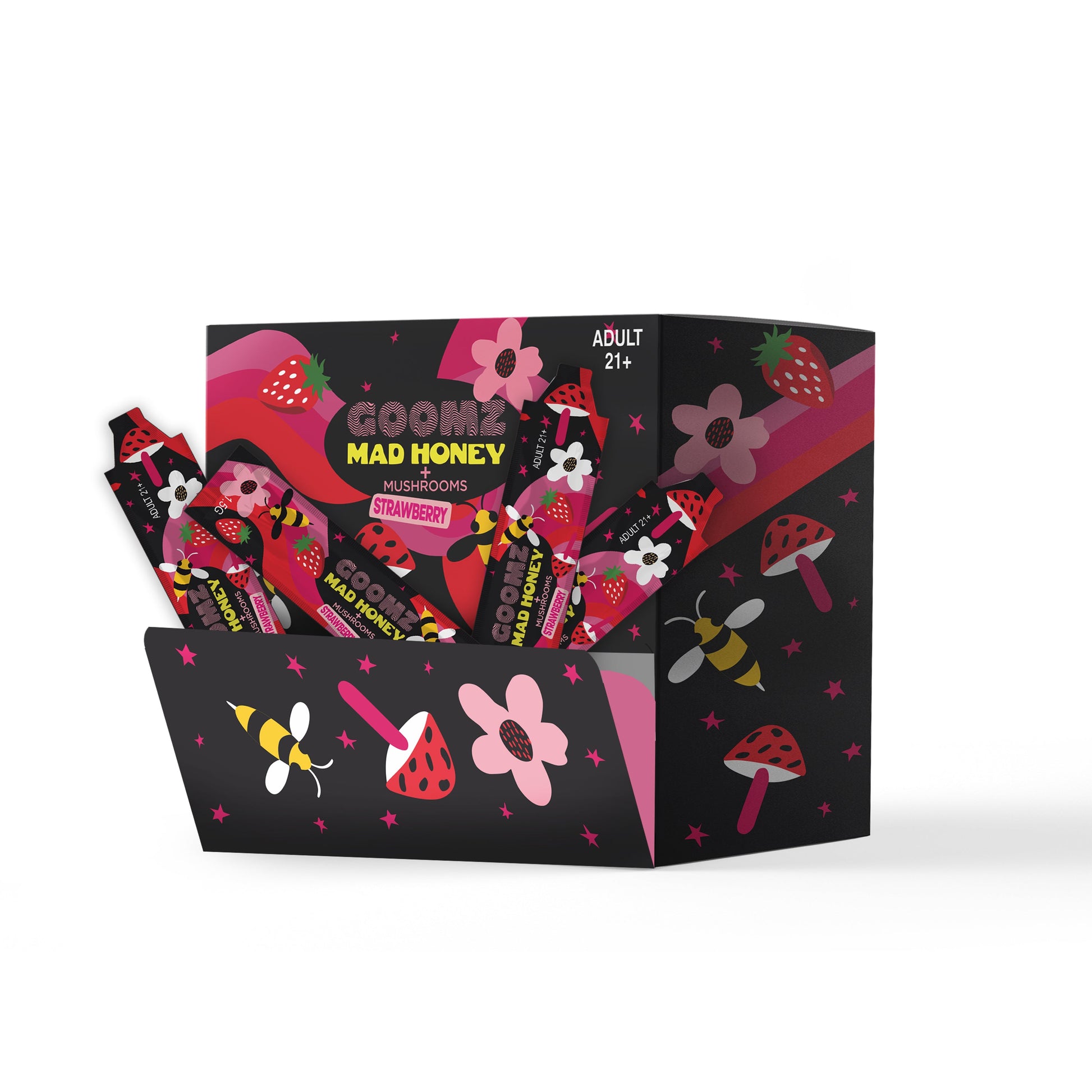 Goomz Mad Honey and Mushrooms 40ct Strawberry with Packaging