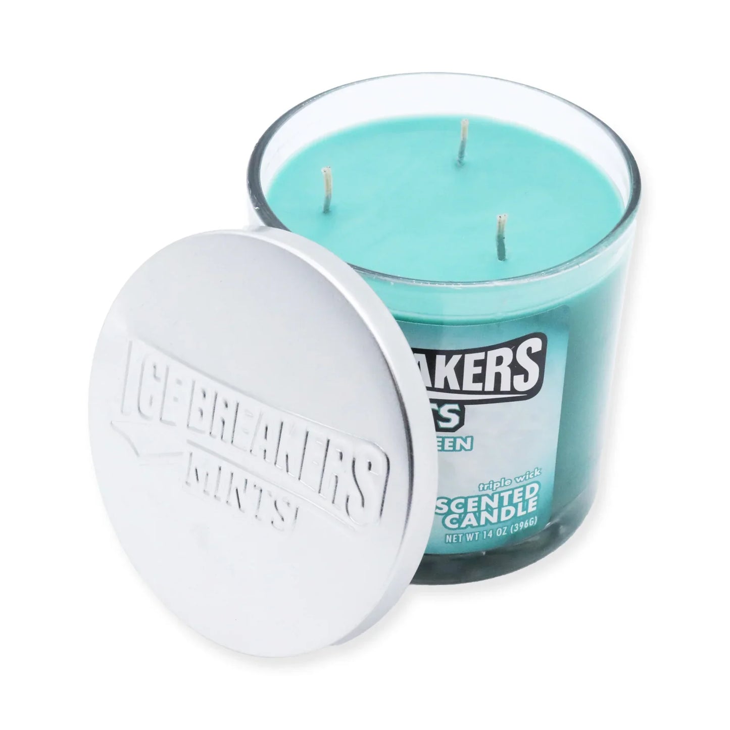 Candy Candle Tripe Wick Sweet Tooth Candle Ice Breakers Mints Wintergreen