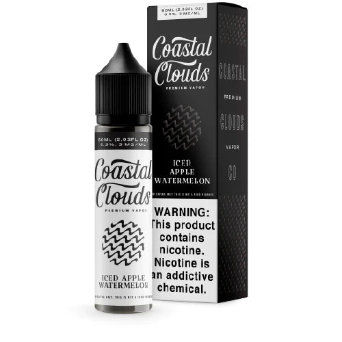 Coastal Clouds E-Liquid | 60mL | Iced Apple Watermelon with packaging