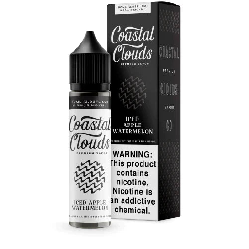 Coastal Clouds E-Liquid | 60mL | Iced Apple Watermelon with packaging