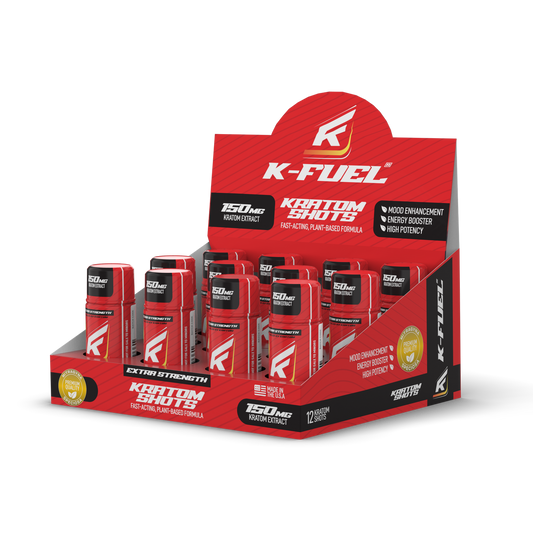 K-fuel - 150mg Extra Strength Kratom Shot 12/PK Packaging