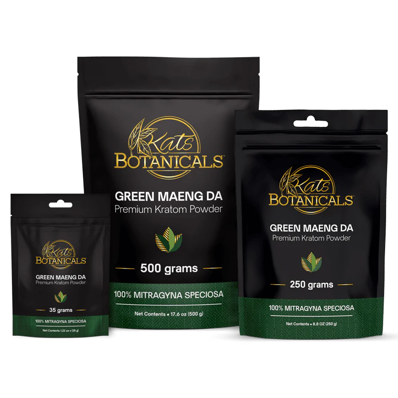 Group Picture of Kats Kratom (35G),(250g), (500g) Green Maeng Da (Powder)