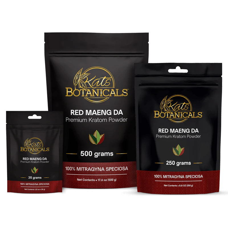 Group Picture of Kats Kratom (35G),(250g), (500g) Red Maeng Da (Powder)