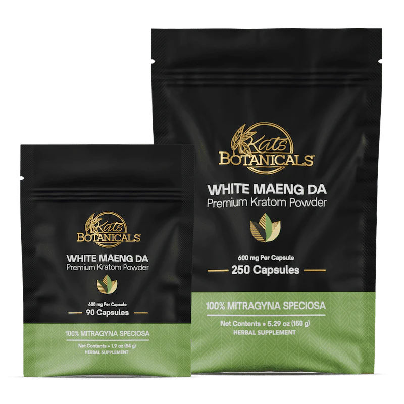 Kats Kratom White Maeng Dai (90Ct), (250Ct) Capsules