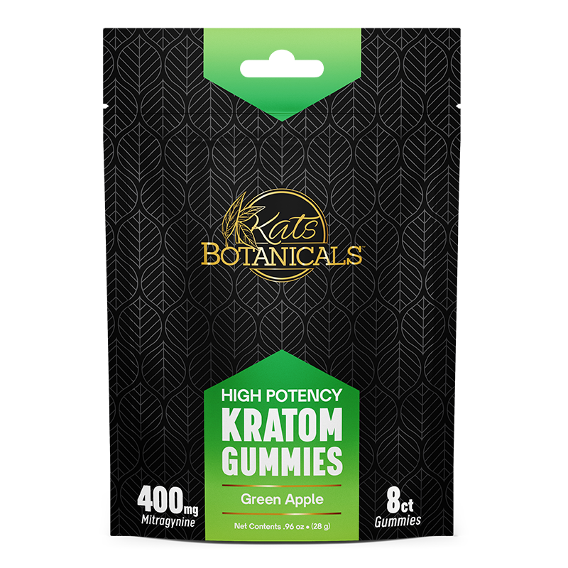 Kats Kratom Gummies 400mg 8/10ct Green Apple
