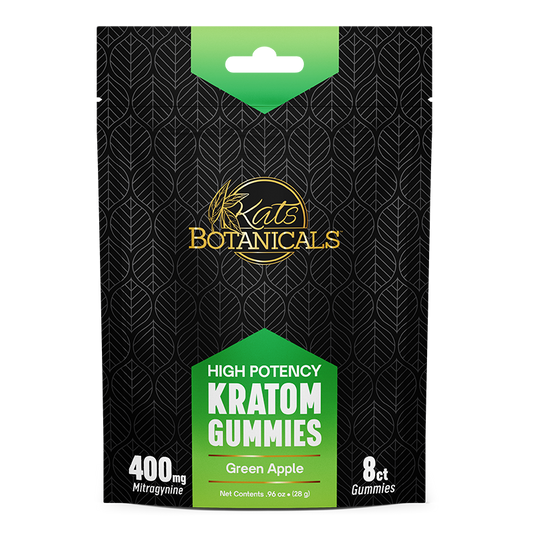 Kats Kratom Gummies 400mg 8/10ct Green Apple