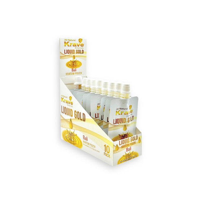 Krave Liquid Gold Kratom Pouch 10pk Bali