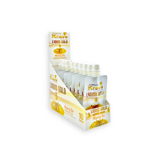 Krave Liquid Gold Kratom Pouch 10pk Maeng Da
