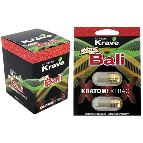 Krave Exotic Extract Kratom 2 Capsule | 6pk | Bali