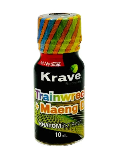 Krave Kratom Extract (10ML) (12PK) Trainwreck+Maeng Da