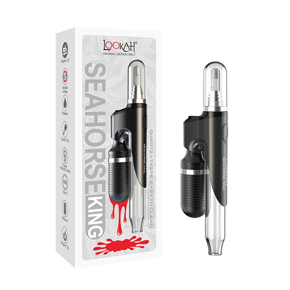Lookah Seahorse King Black with Packaging