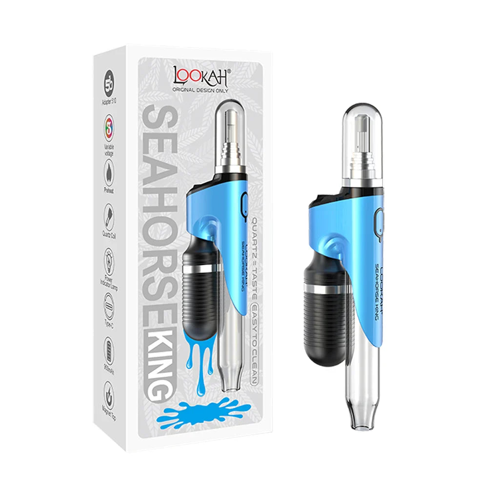 Lookah Seahorse King Blue with Packaging
