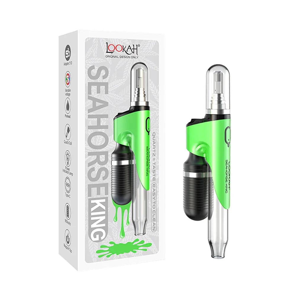 Lookah Seahorse King Green with Packaging