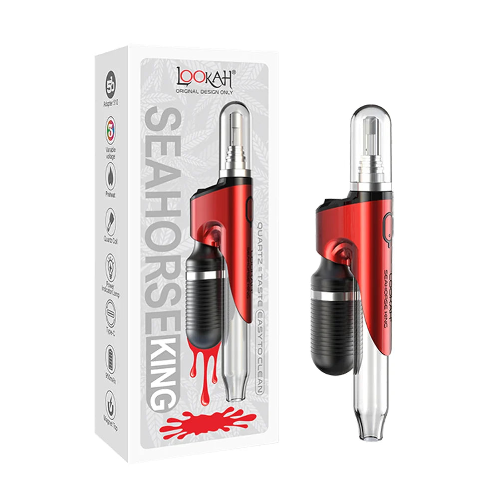 Lookah Seahorse King Red with Packaging