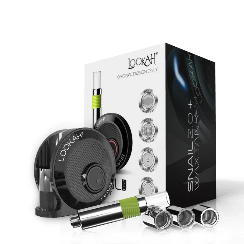 Lookah Snail + Wax Tank-M Kit 2.0 Black Packaging
