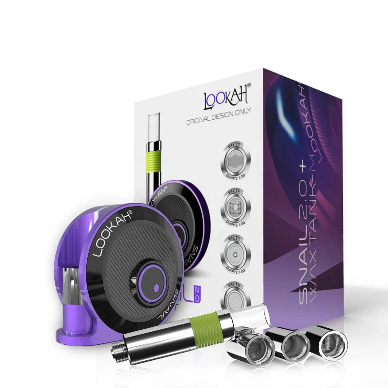 Lookah Snail + Wax Tank-M Kit 2.0 Purple Packaging