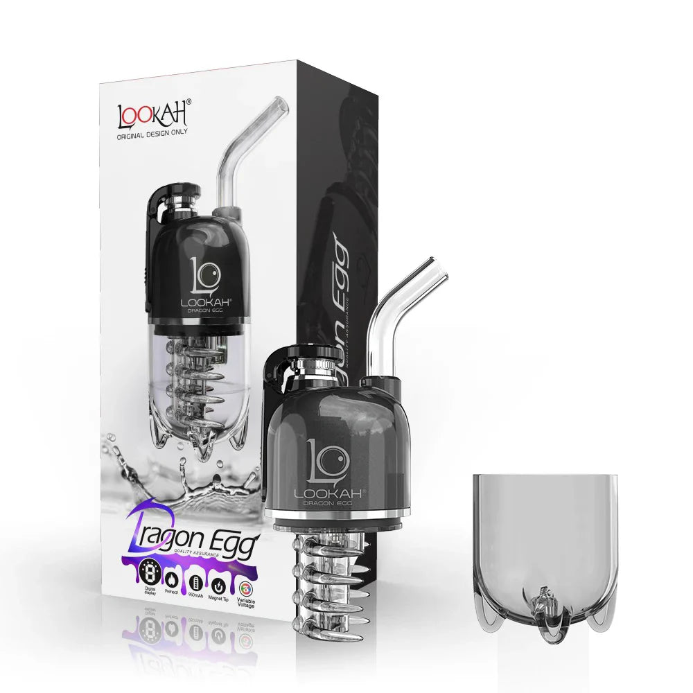Lookah Dragon Egg Portable Wax Vaporizer (950mAh) | Black with Packaging