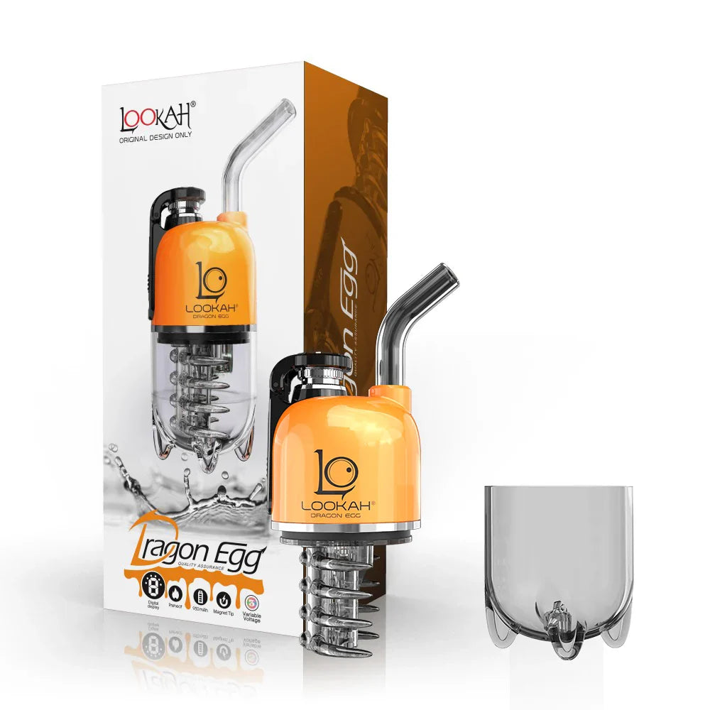 Lookah Dragon Egg Portable Wax Vaporizer (950mAh) | Orange with Packaging