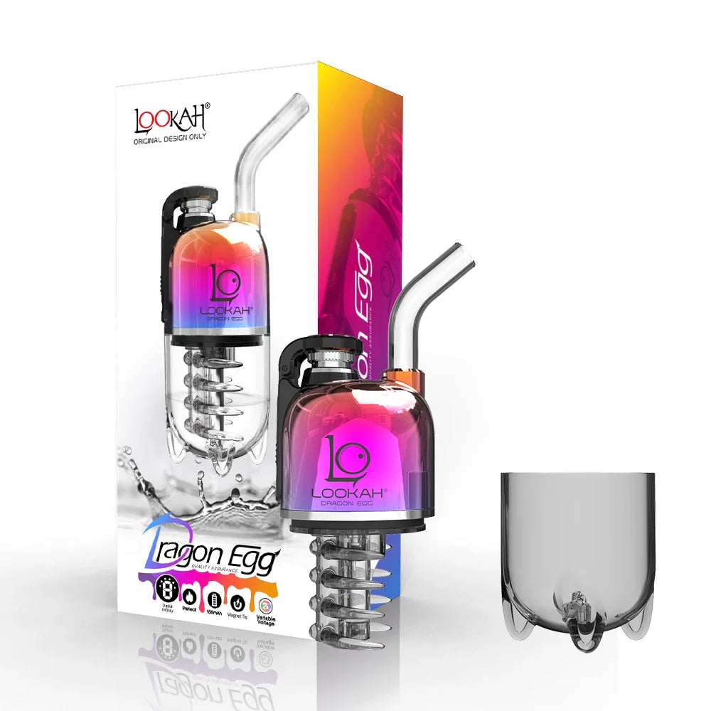 Lookah Dragon Egg Portable Wax Vaporizer (950mAh) | Rainbow with Packaging