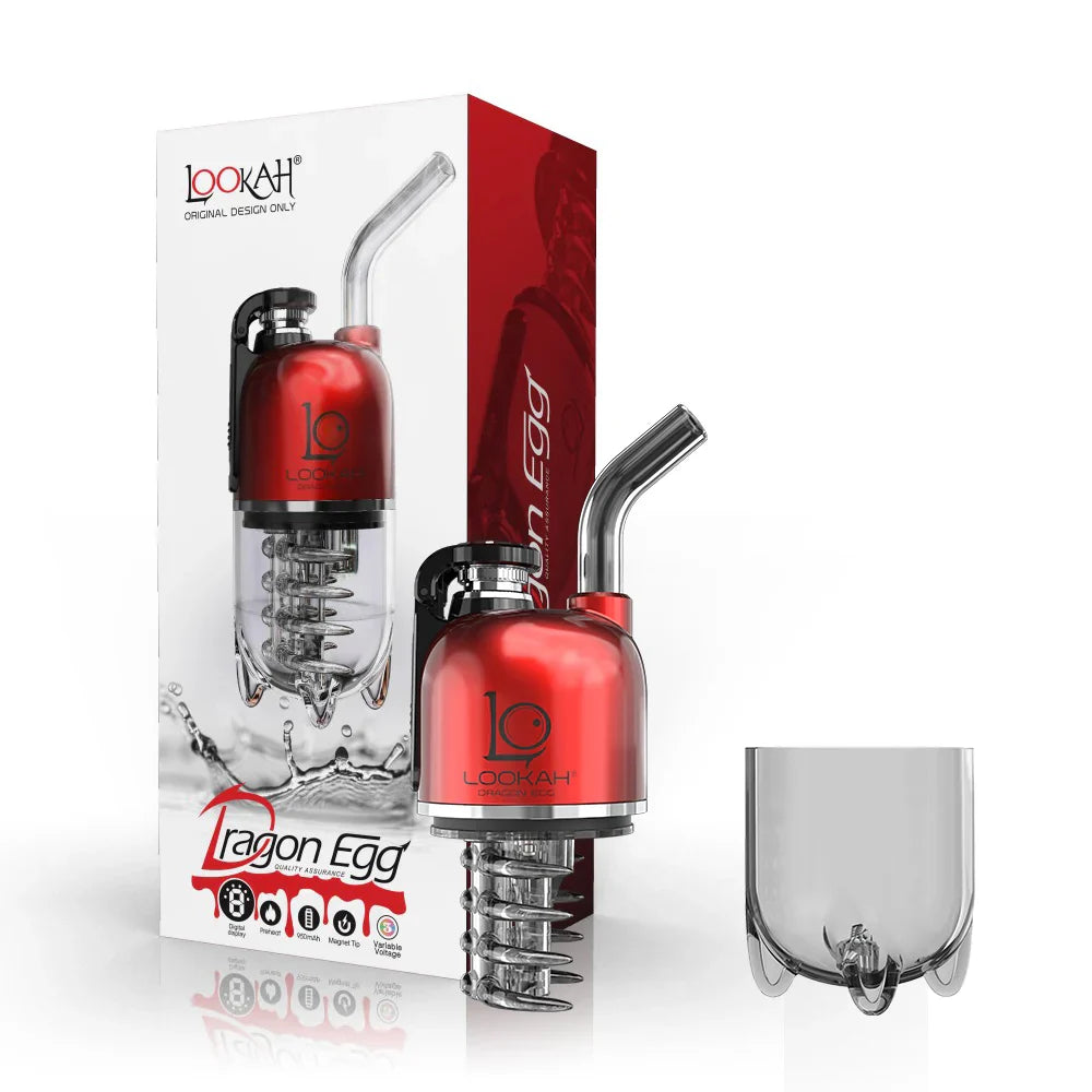 Lookah Dragon Egg Portable Wax Vaporizer (950mAh) | Red with Packaging