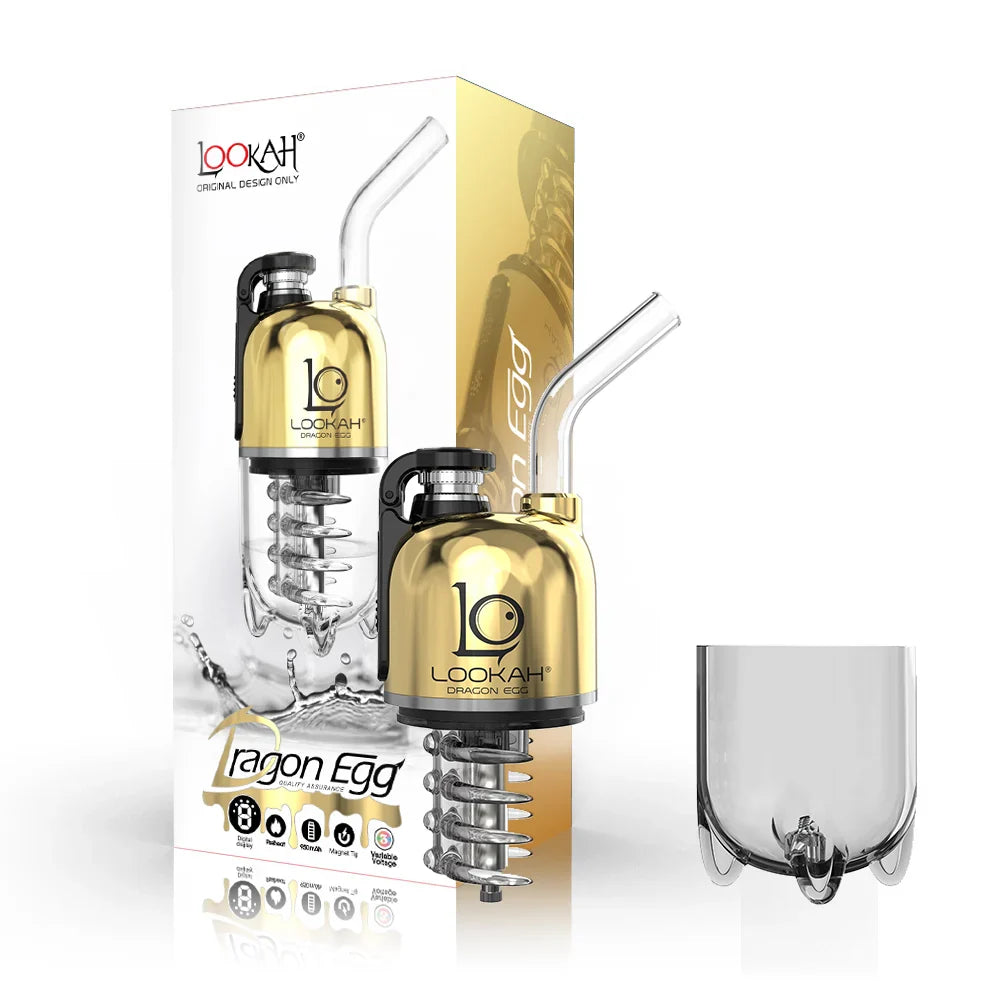 Lookah Dragon Egg Portable Wax Vaporizer (950mAh) | Royal Gold with Packaging