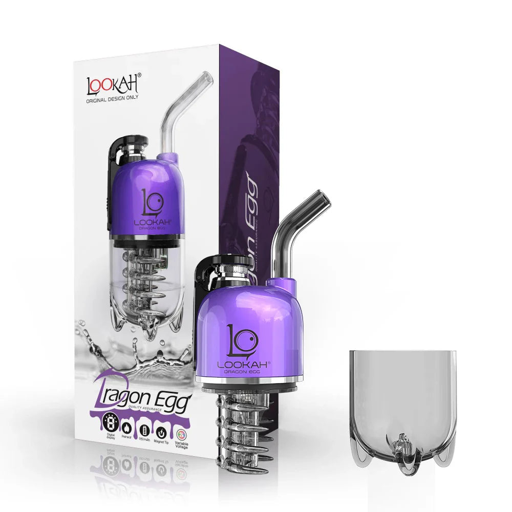 Lookah Dragon Egg Portable Wax Vaporizer (950mAh) | Purple with Packaging