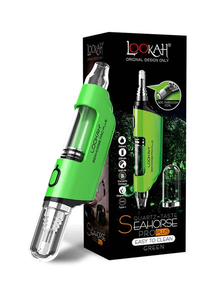 Lookah Seahorse Pro Plus Black green with packaging