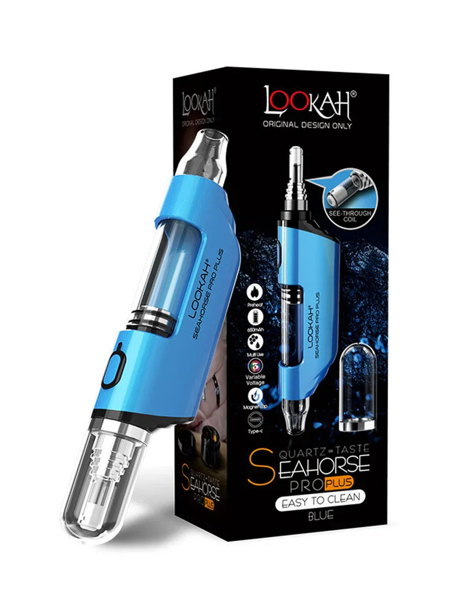 Lookah Seahorse Pro Plus Blue with packaging