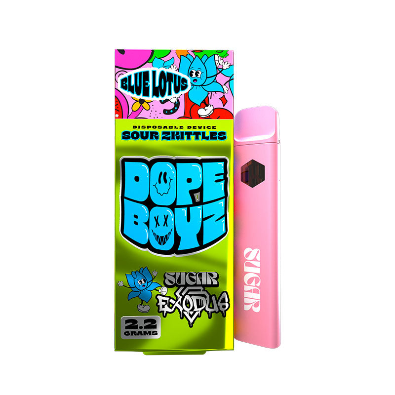 Sugar Exodus Pope Boyz Mushroom Vape 2.2g Sour Zkittles with Packaging