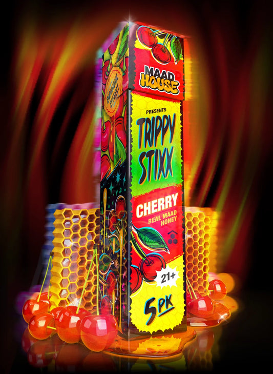 Maad House Trippy Stixx 5pk Cherry Packaging