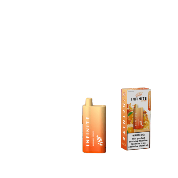 Hitt Infinite Disposable 8000 Puffs 20mL 50mg | 10 Per Pack | Mandarin Orange with packaging