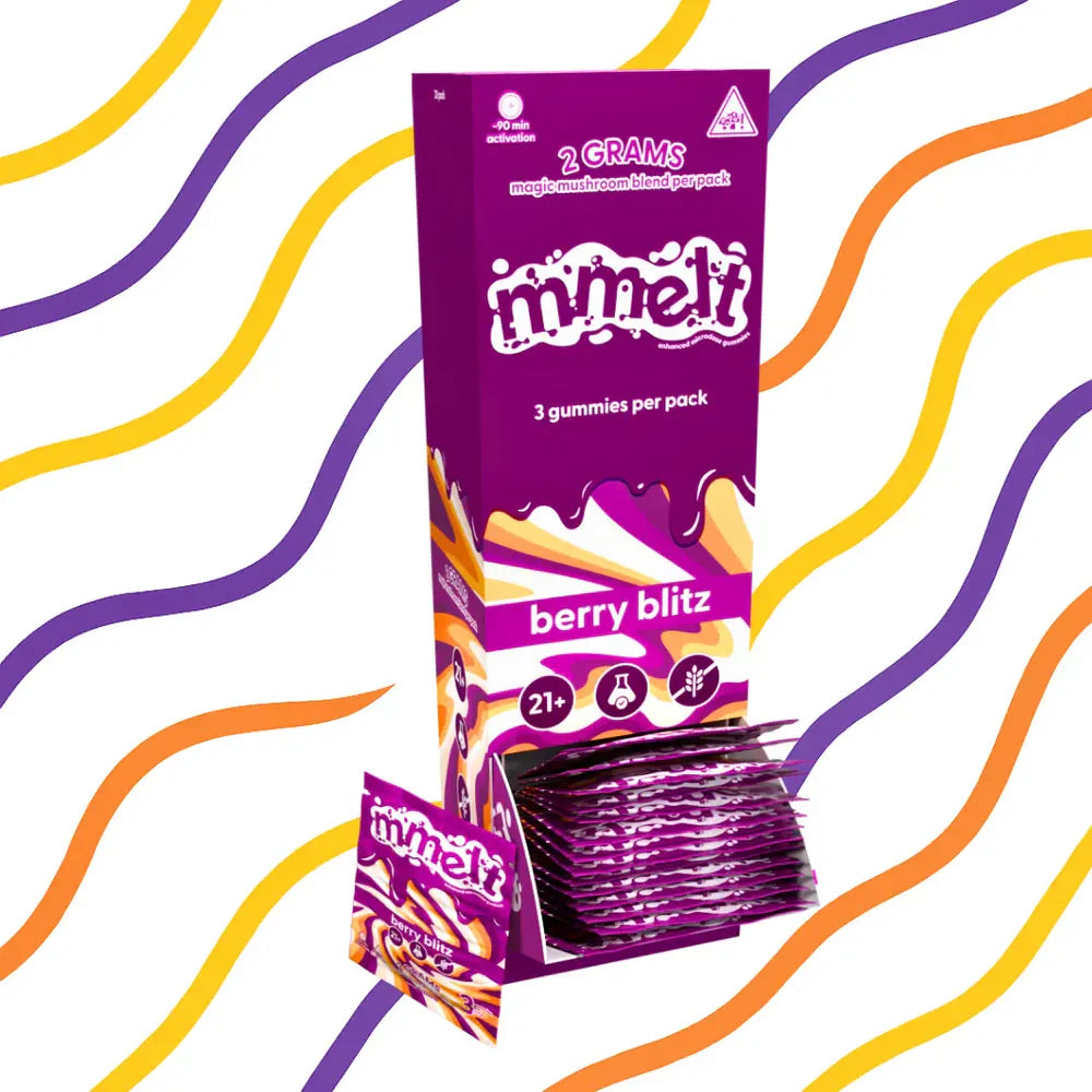 Mmelt Gummy 2G 3/20Pk Berry Blitz with packaging