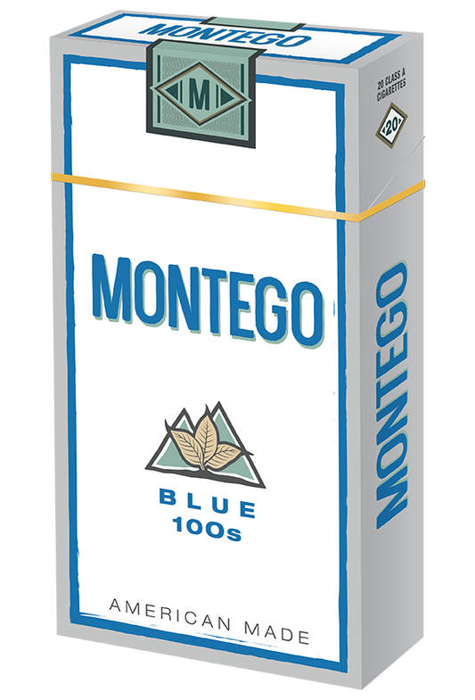 Montego Blue Blue 100s packaging