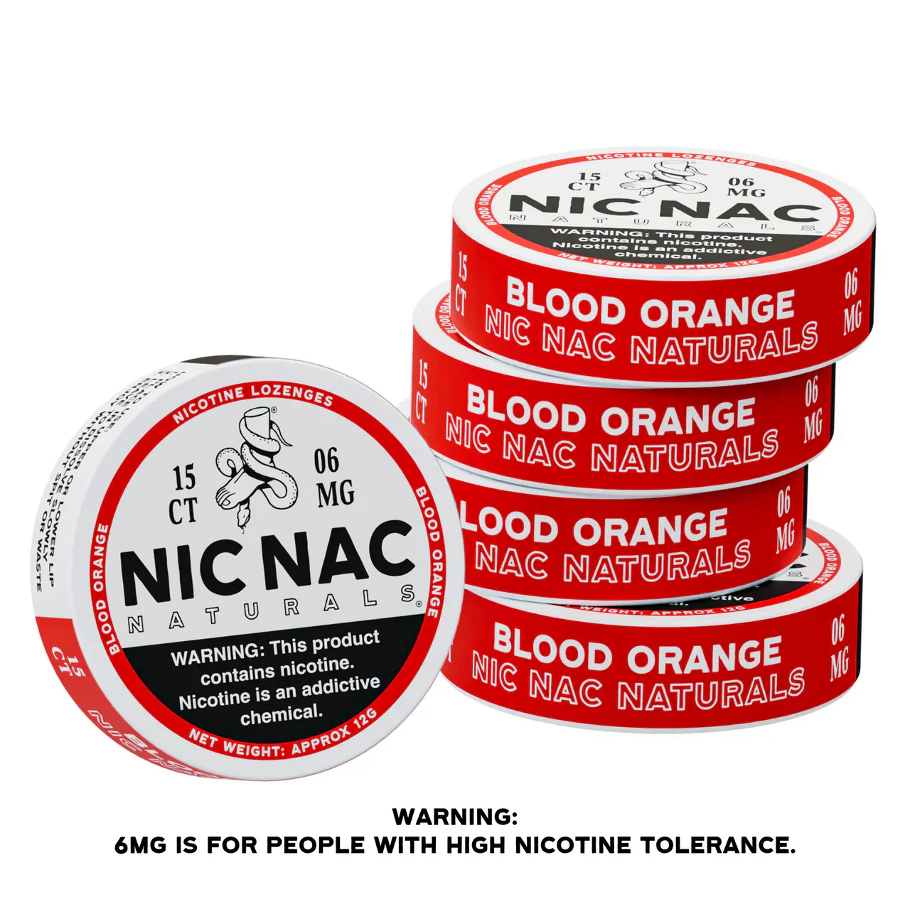 Nic Nac Naturals Nicotine Lozenges 5ct Blood Orange
