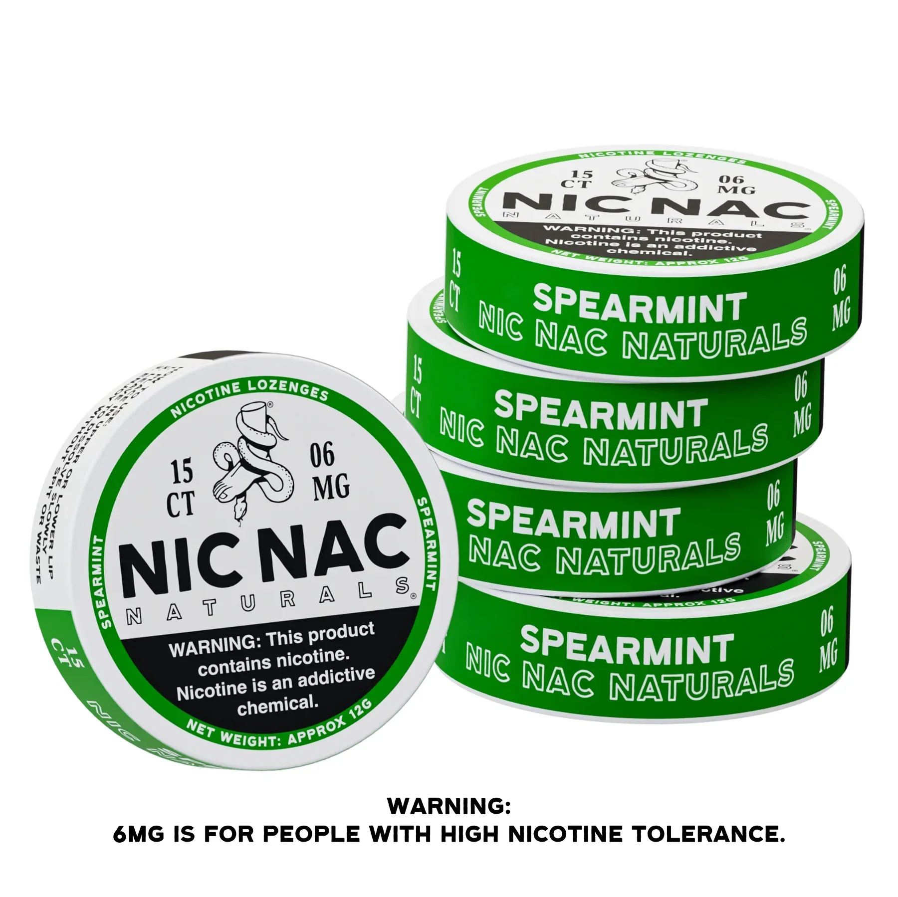 Nic Nac Naturals Nicotine Lozenges 5ct Spearmint