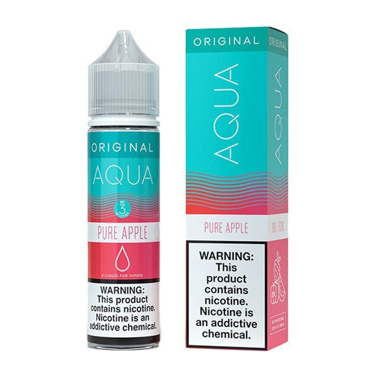 Aqua Series E-Liquid 60mL (Freebase) | Pure Apple with Packaging