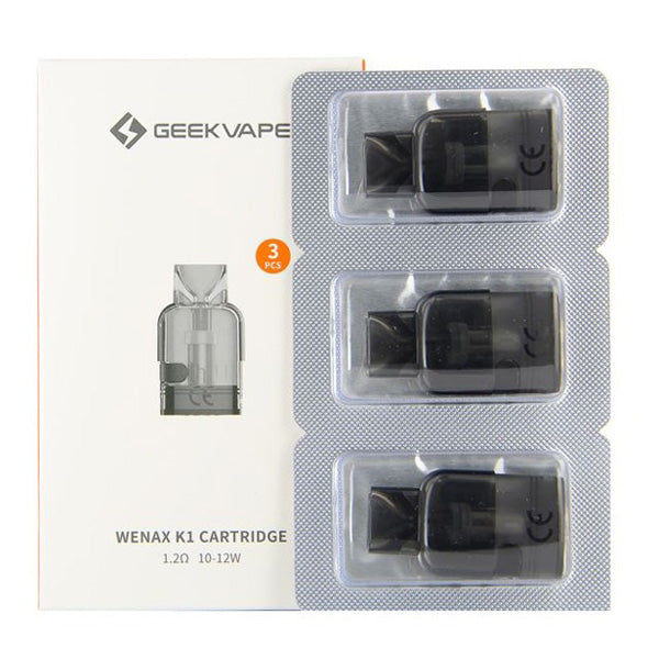 Geekvape Wenax K1 Replacement Pods | 3-Pack | 1.2ohm with 
Packaging