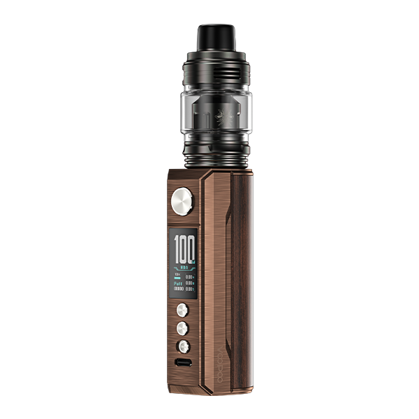 VooPoo Drag M100S Kit | Antique Brass / Padauk