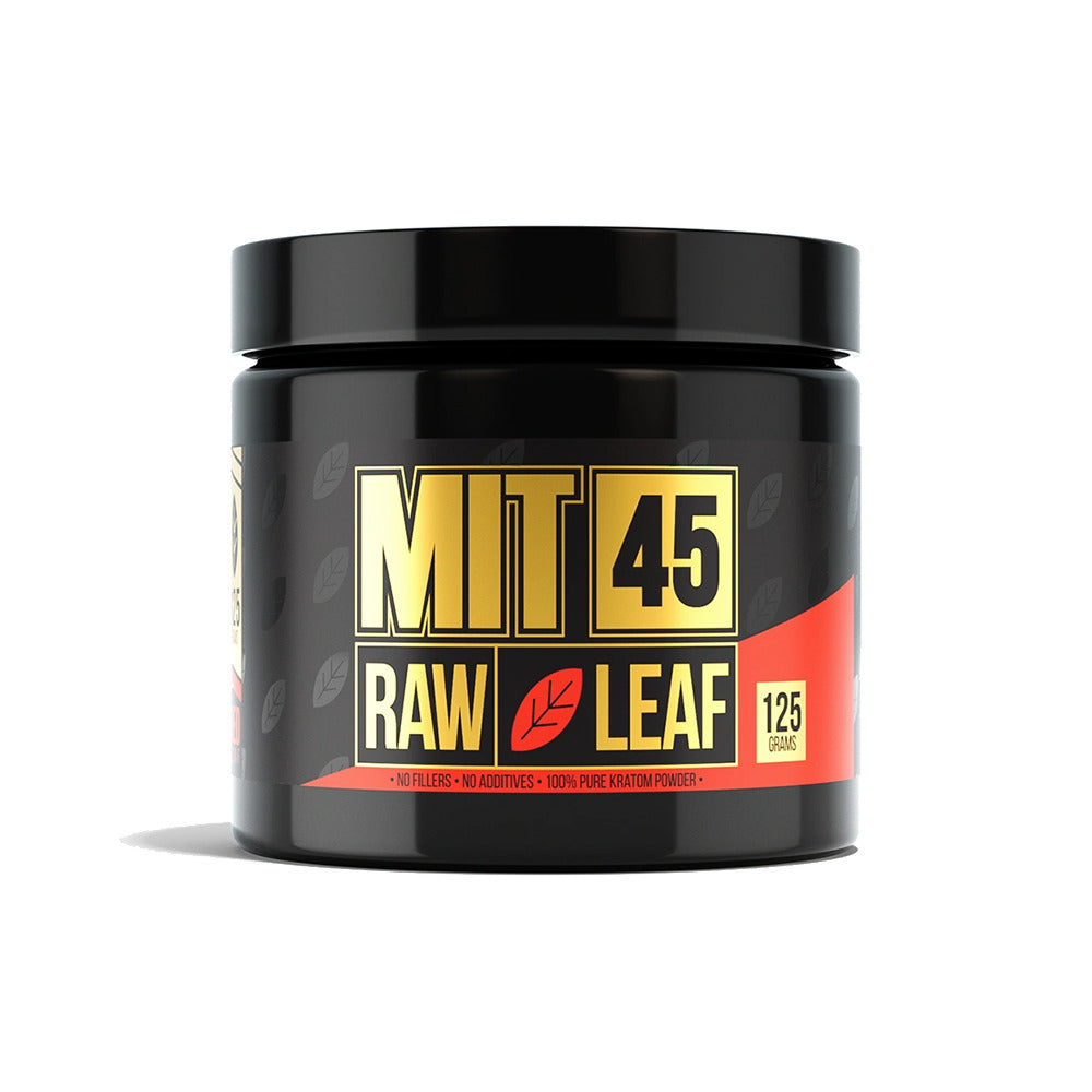 MIT45 Raw Leaf Kratom Powder | 1250mg 125g Jar | Red Vein